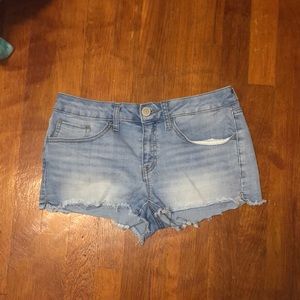 Distressed Jean shorts